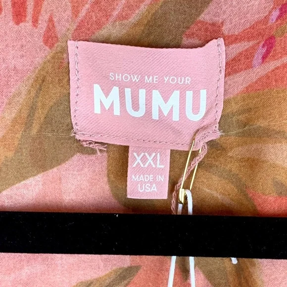 Show Me Your MuMu Verity Midi Dress Chiffon Garden Floral Pink Wedding Resort - Picture 8 of 16